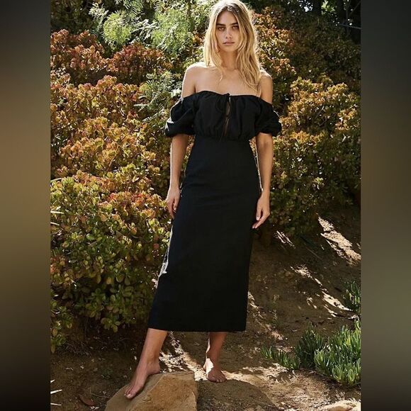 NWT FREE PEOPLE COSMOS MIDI DRESS - Picture 1 of 6